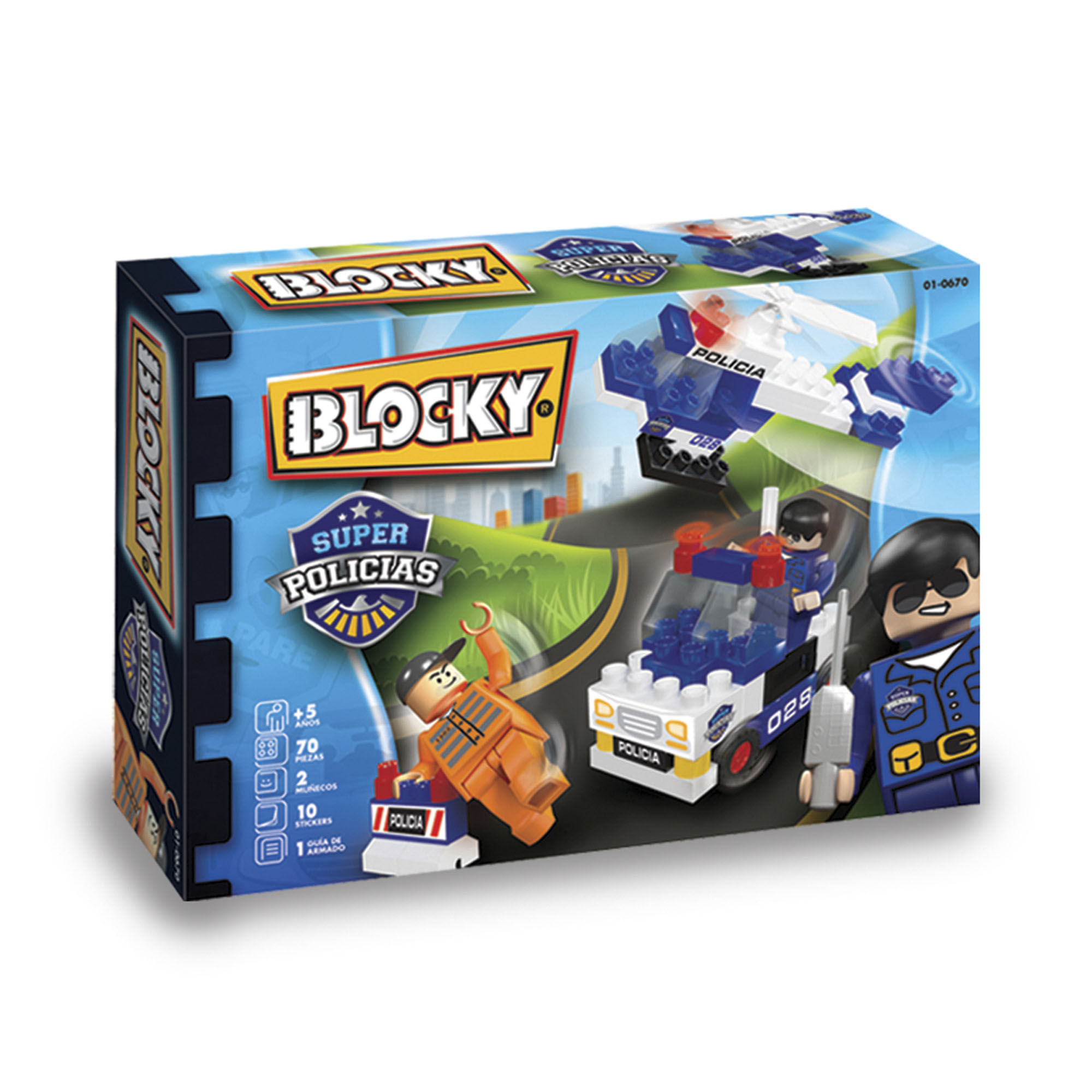 Blocky Super Policias 70 Piezas