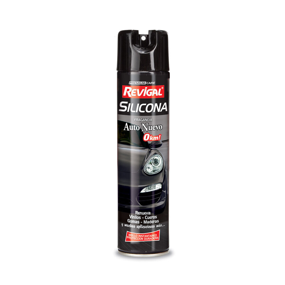 Revigal Abrillantador de silicona Revigal fragancia en aerosol auto nuevo 440 cc.