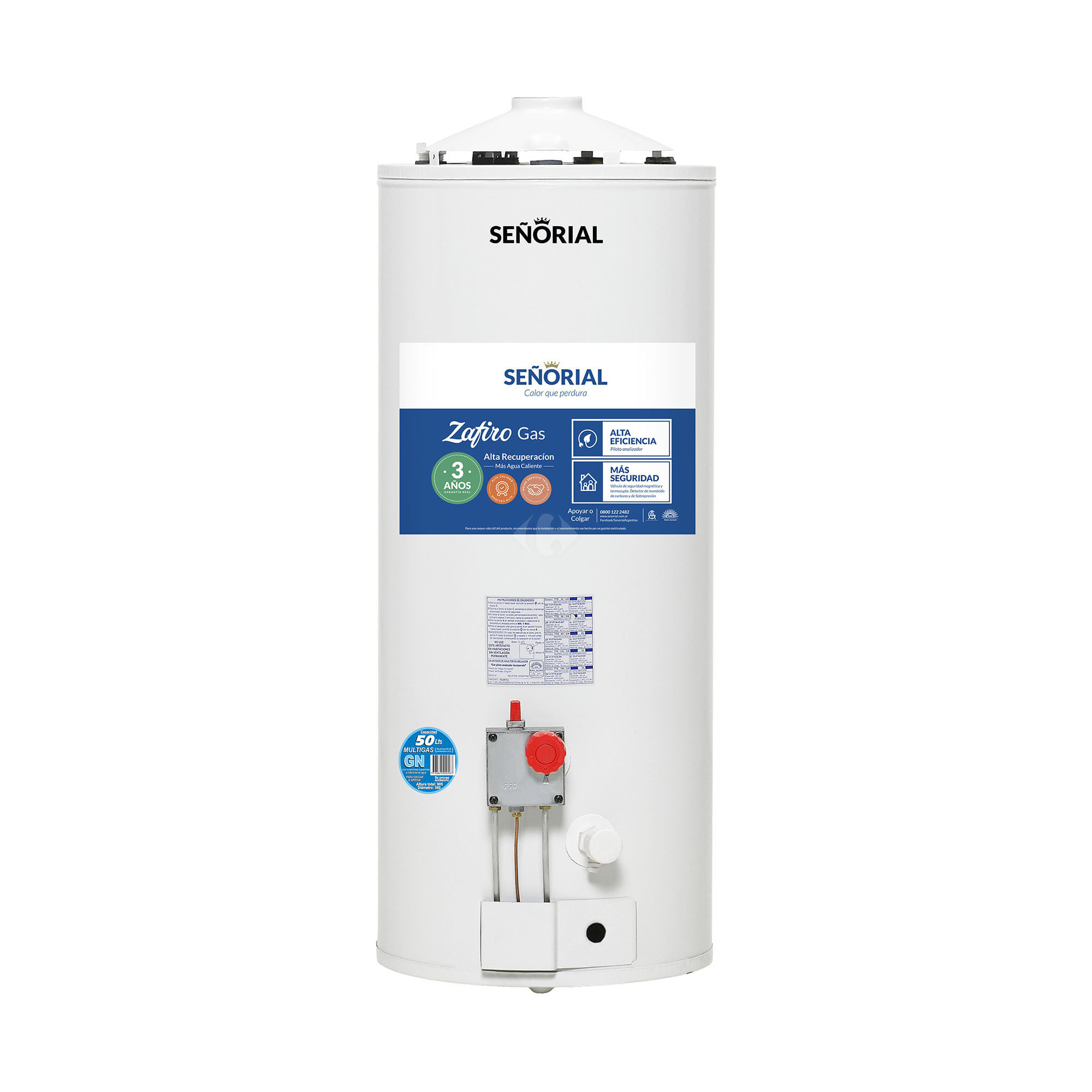 Termotanque SeñOrial Tsz50 50lt Multigas
