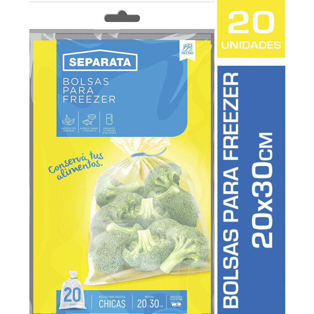 Bolsas Para Freezer Separata 20x30cm X 20u.