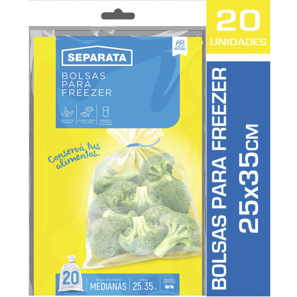 Bolsas Para Freezer Separata 25x35cm X 20u