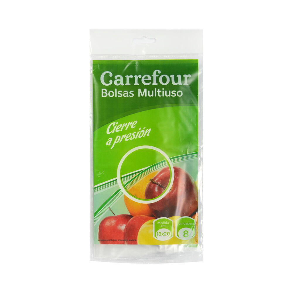 Bolsas cierre a presión Carrefour 18 x 20 cm. x 8 u.