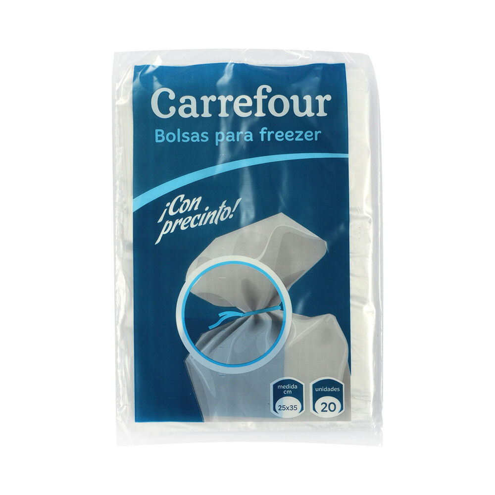 Bolsas para freezer Carrefour 25 x 35 cm 20 u.