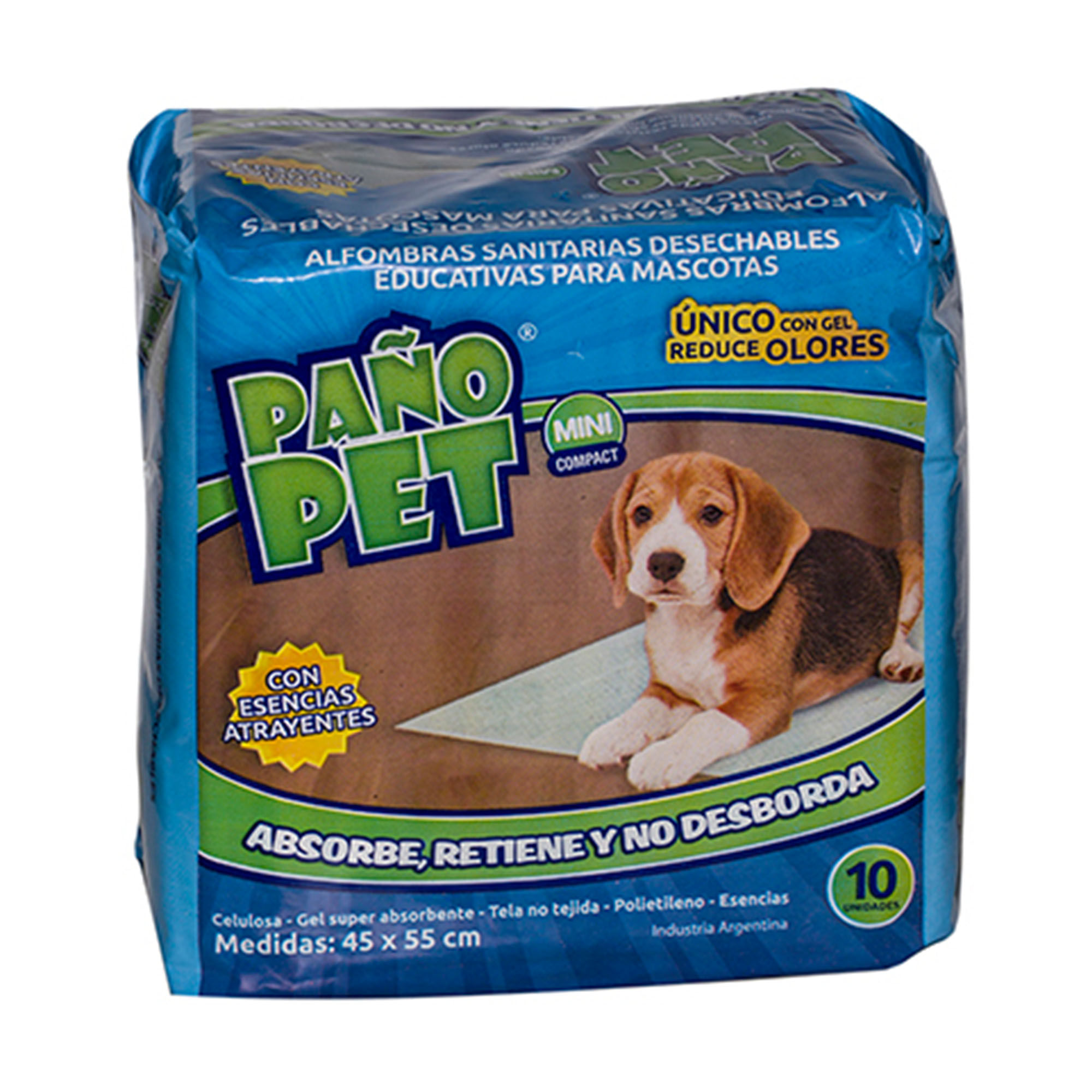 Paño alfombra Pañopet absorbente 10 u.
