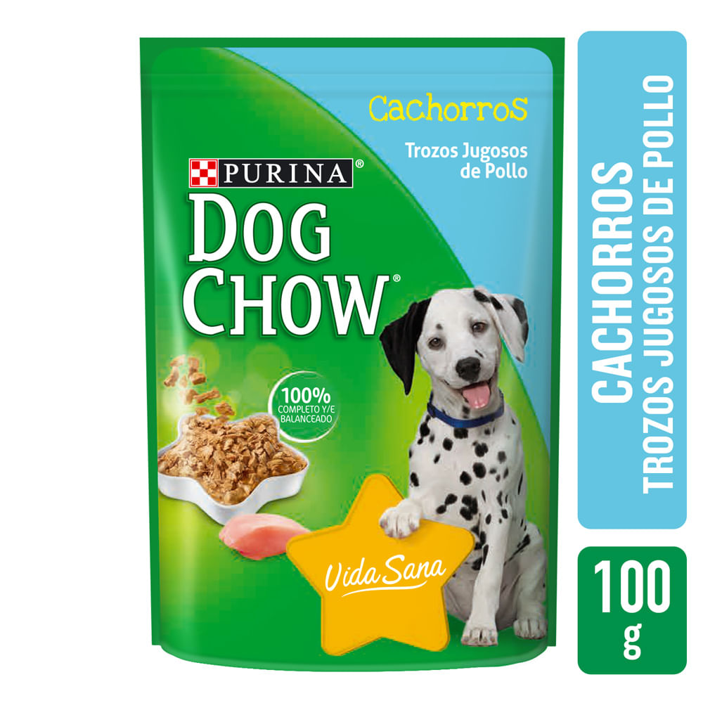 Alimento húmedo para perro Dog Chow cachorros pollo 100 g.