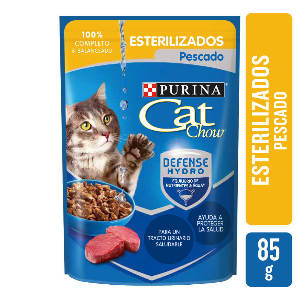 Alimento De Gato Cat Chow Esterilizado Sabor Pescado 85 G