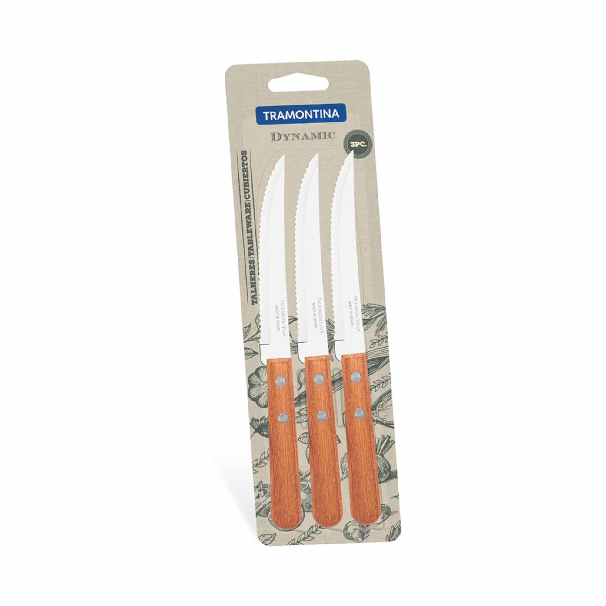 Juego de cuchillos Tramontina para asado 5" 3 u.