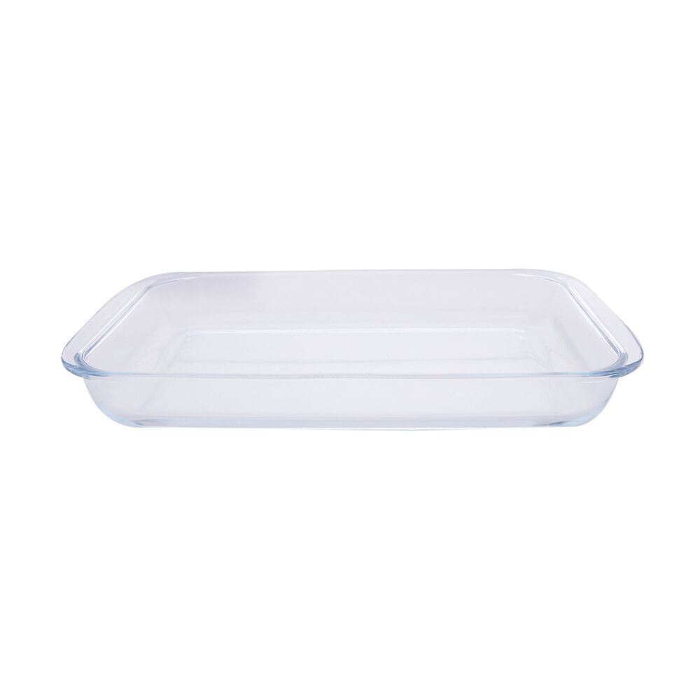 Fuente de vidrio rectangular Carrefour 3 l.