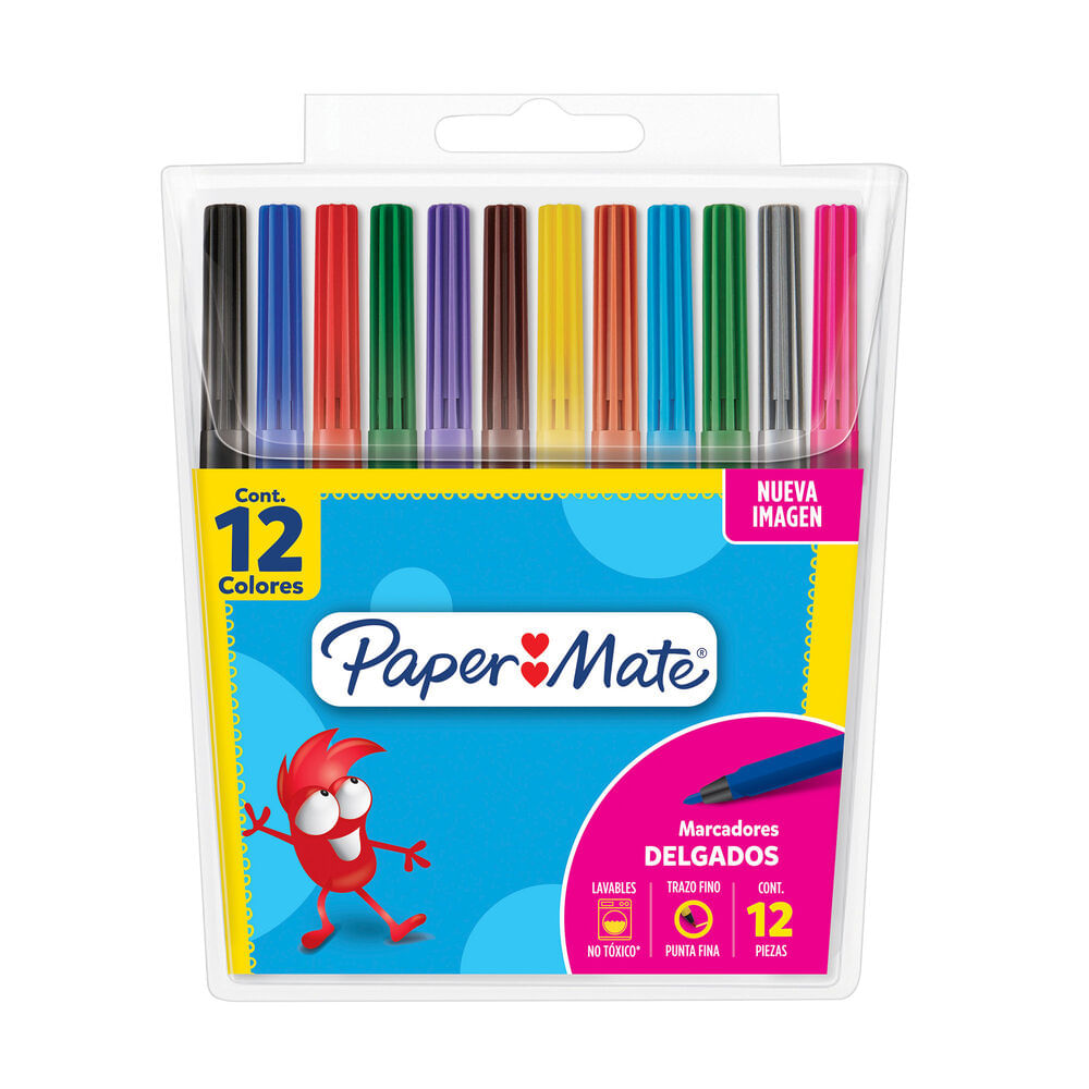 Marcadores Paper Mate delgados 12 u.