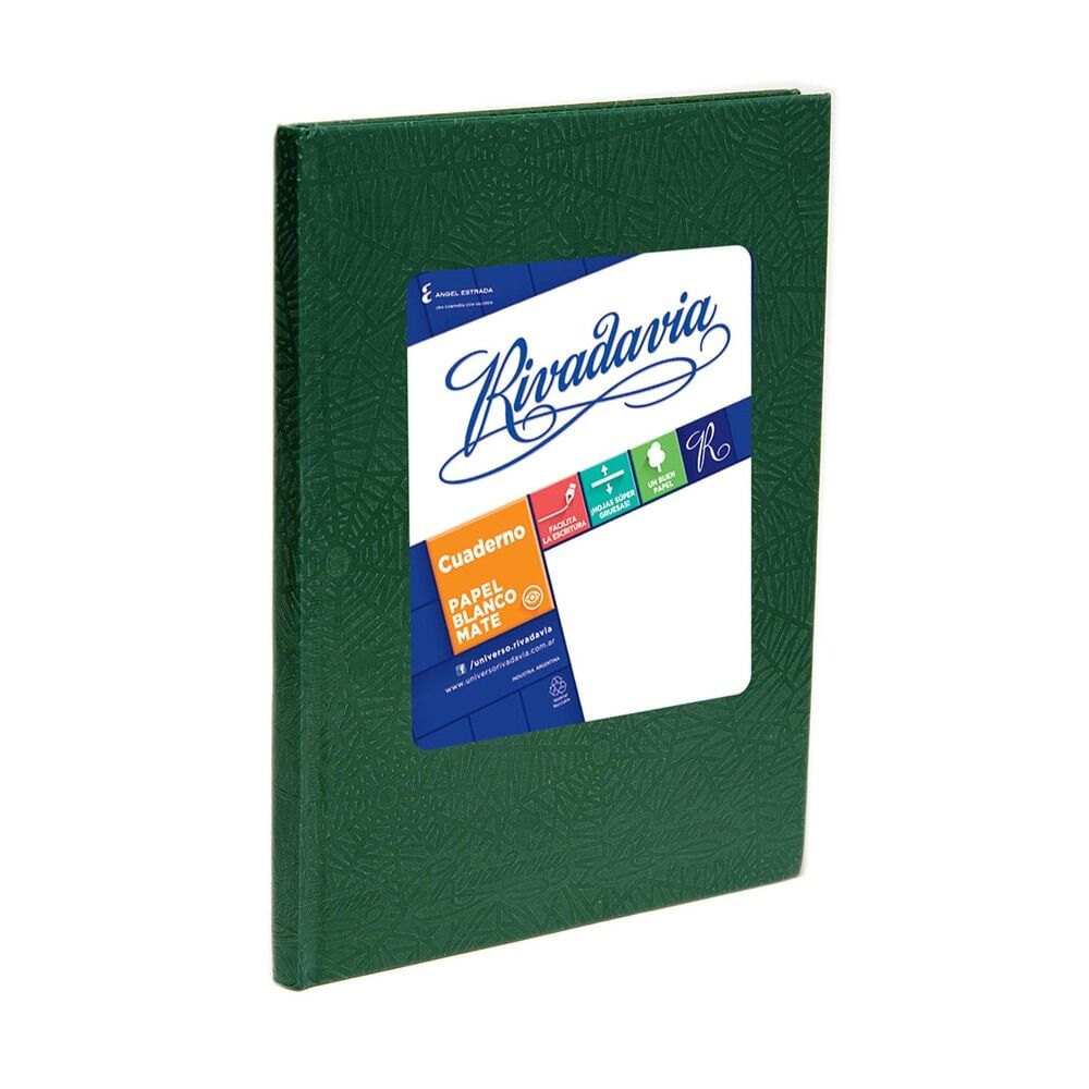 Cuaderno Rivadavia Rayado 16x21 50 Hojas Verde