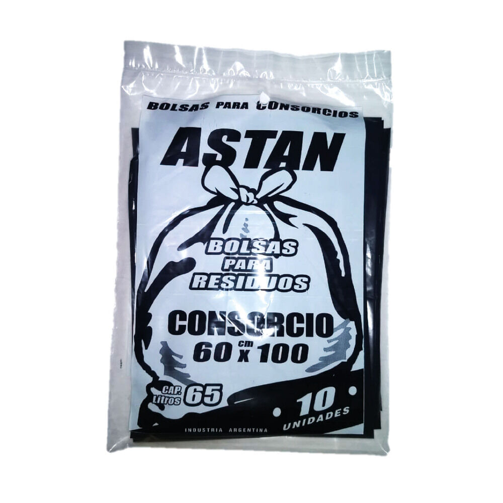 Bolsas para residuos Astan 60 x 100 cm. 10 u.