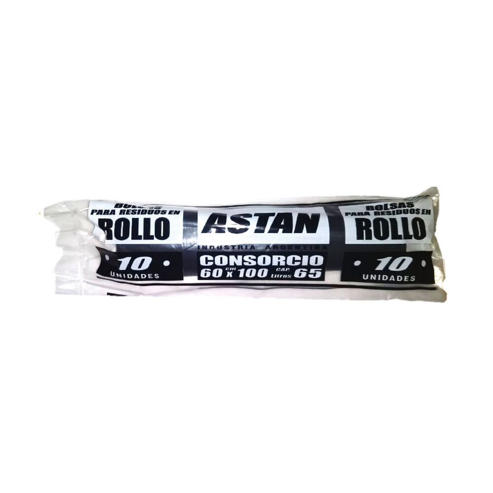 Bolsas para residuos Astan 60 x 100 cm. rollo 10 u.