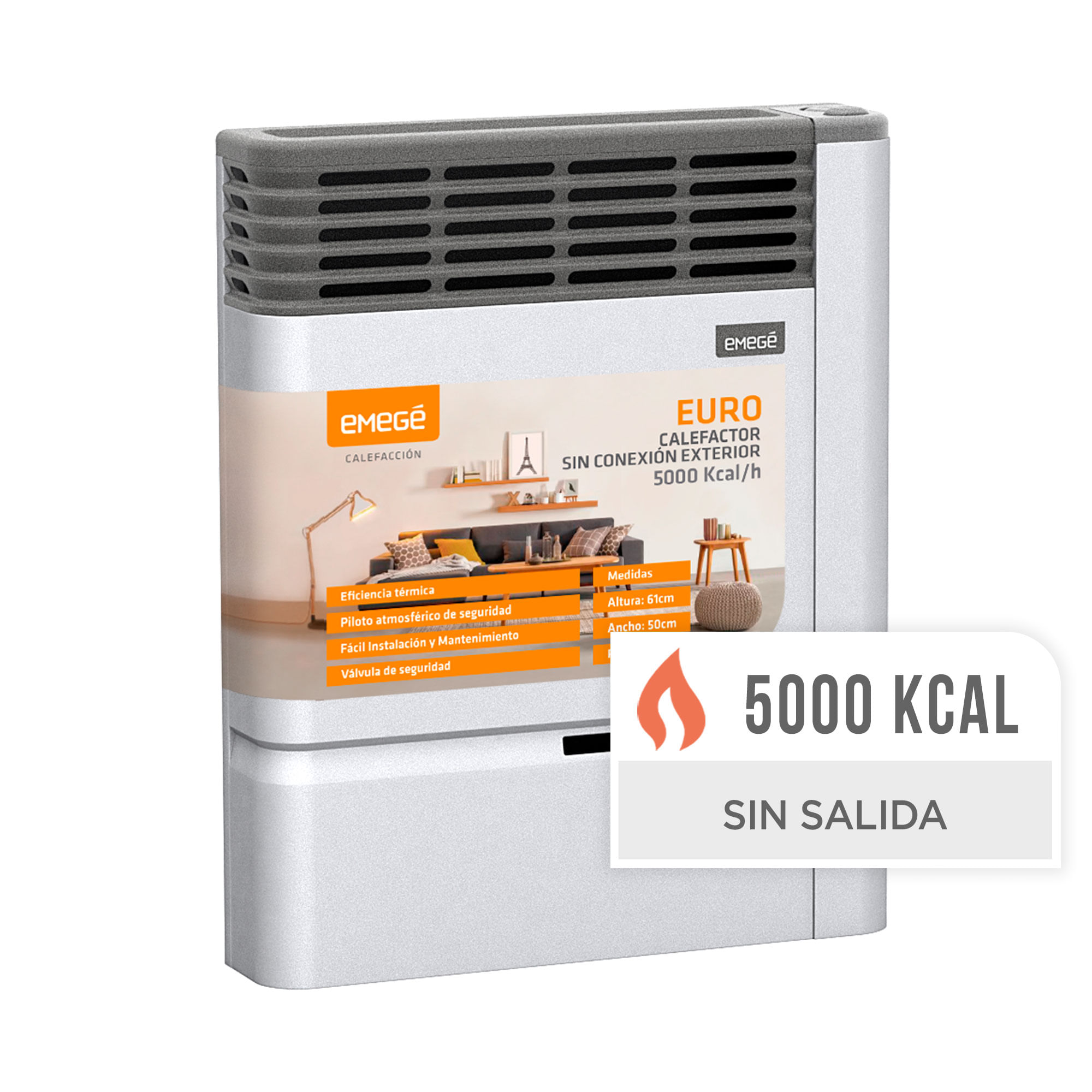 Calefactor sin salida Emegé multigas 5000 Kcal/h euro
