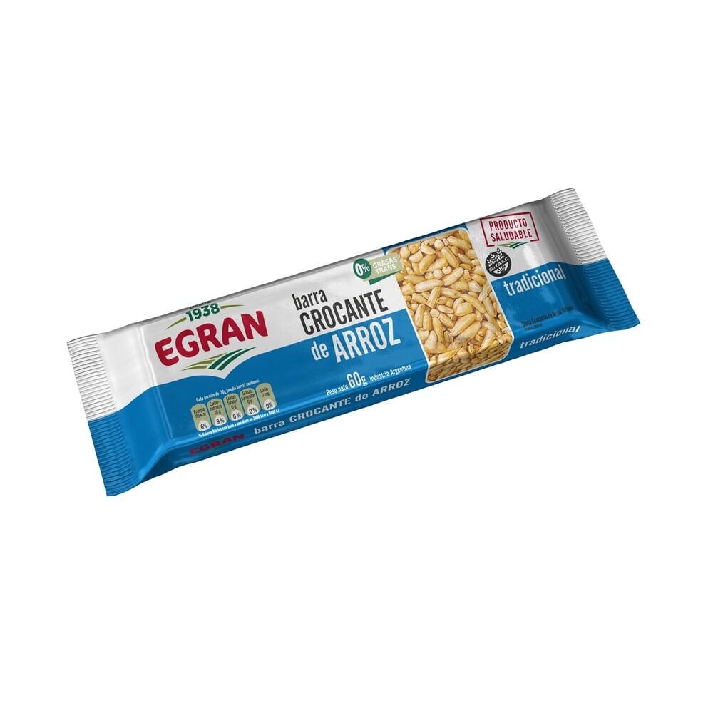 Barra de arroz Egran crocante 60 g.