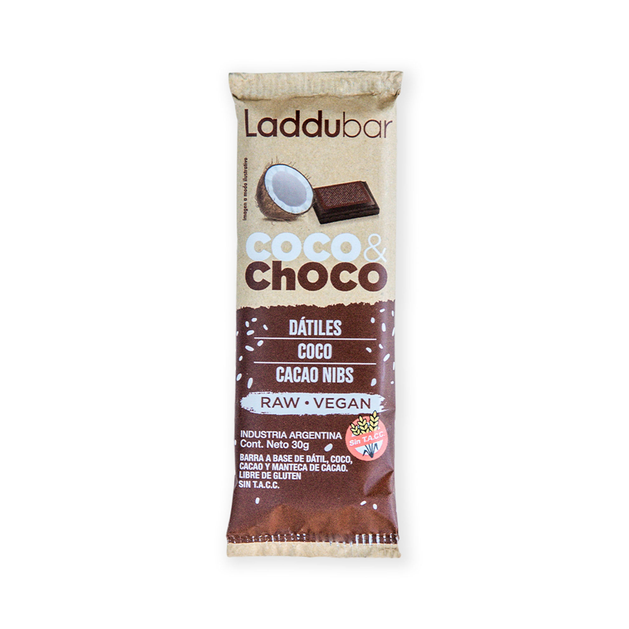 Barrita vegana Laddu bar cocochoco 30 g.