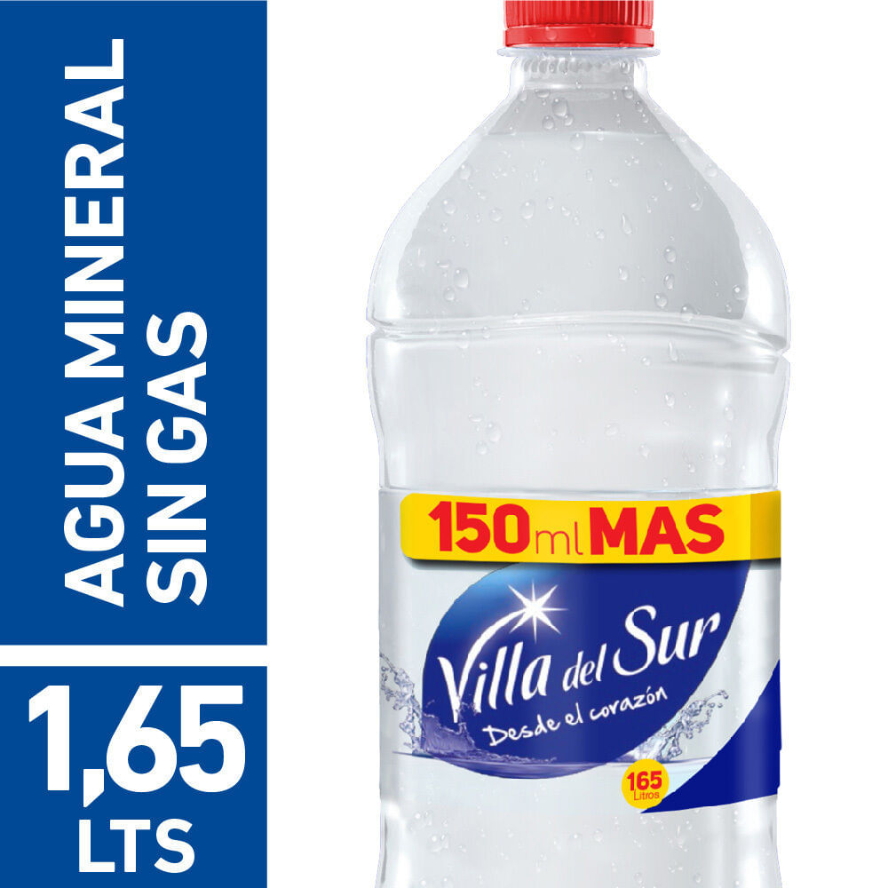 Agua mineral sin gas Villa del Sur 1,65 lts