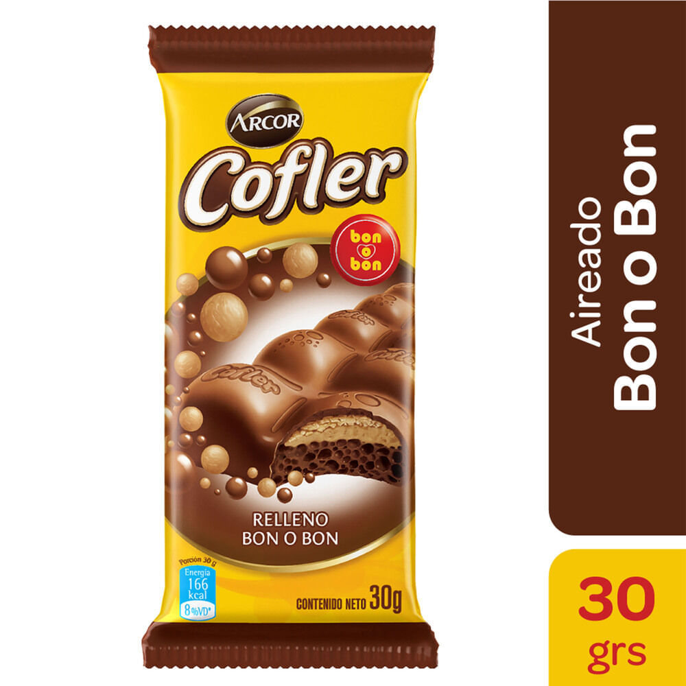 Tableta rellena bon o bon Cofler air 30 g.