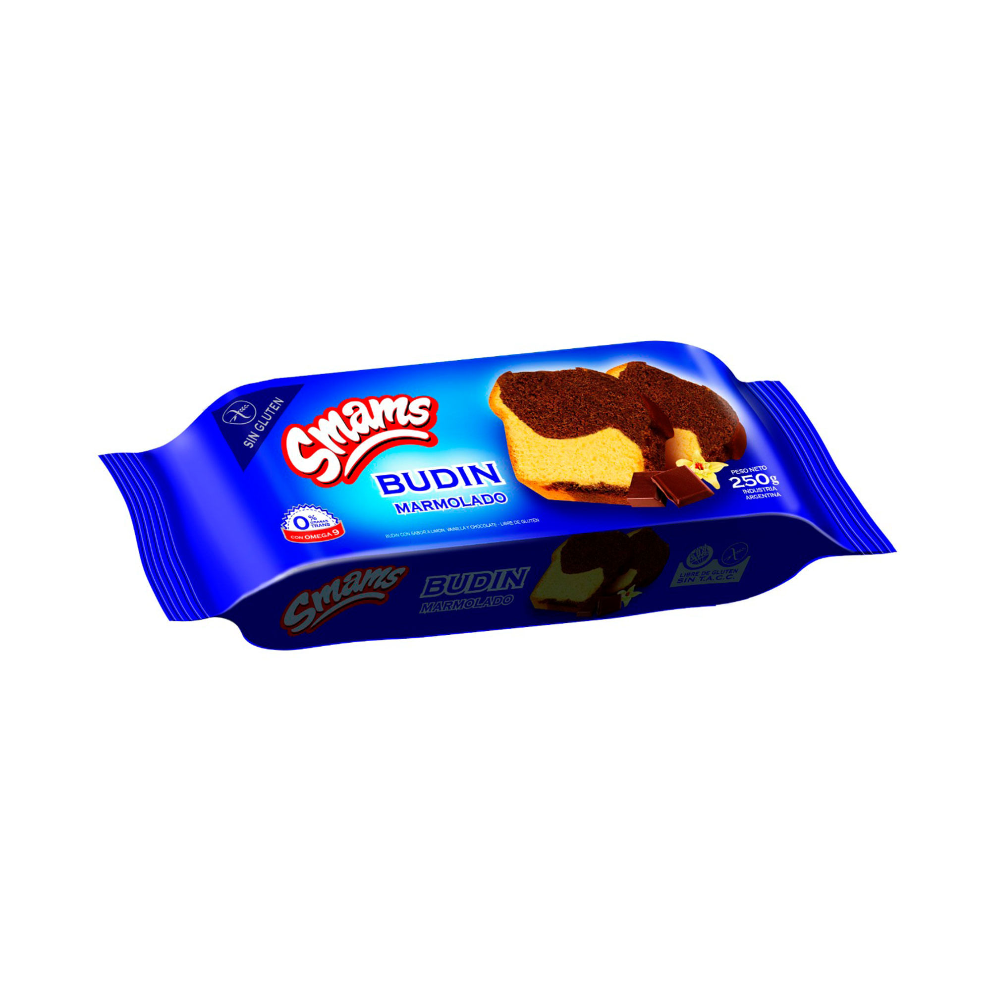 Budín marmolado Smams 250 g. sin TACC