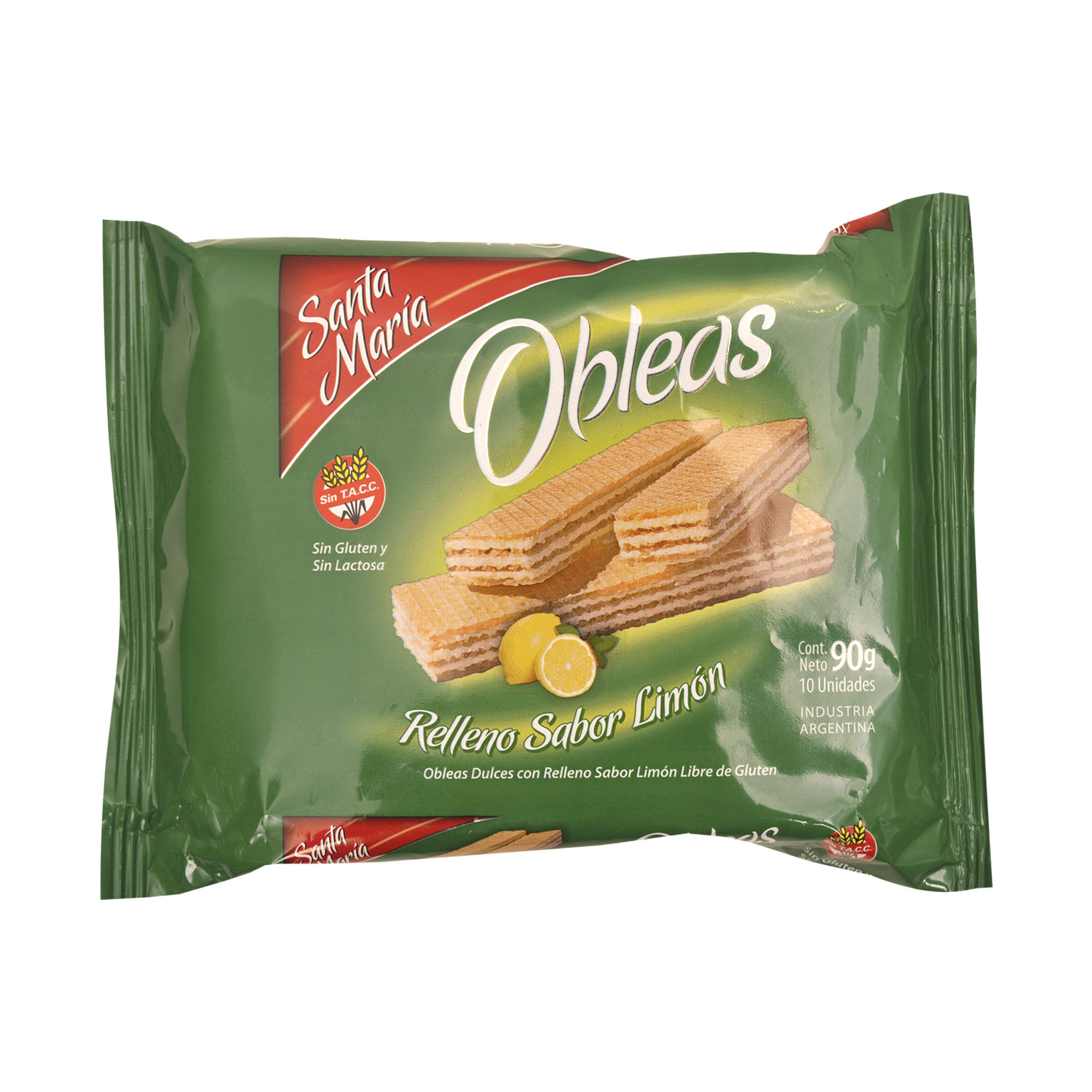 Obleas Santa María limón 90 g. sin TACC