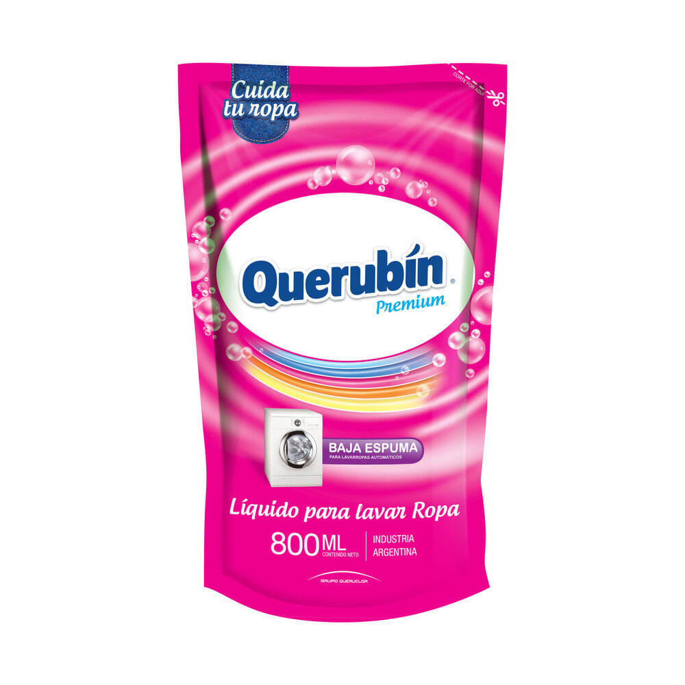 Jabón líquido para ropa Querubín premium 800 ml.