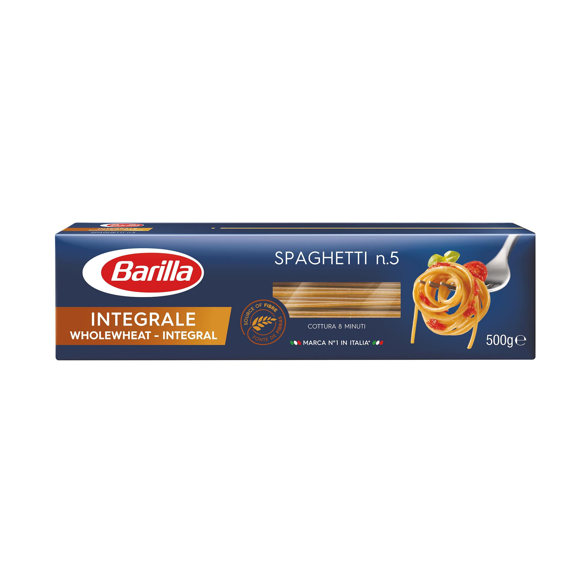 Fideos spaghetti Barilla integral 500 g.