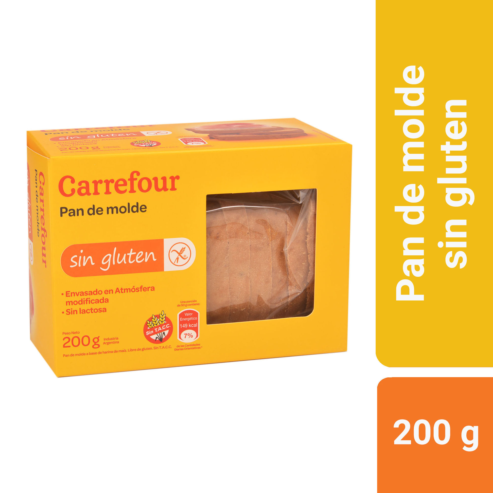 Pan de mesa Carrefour blanco 200 g. sin TACC