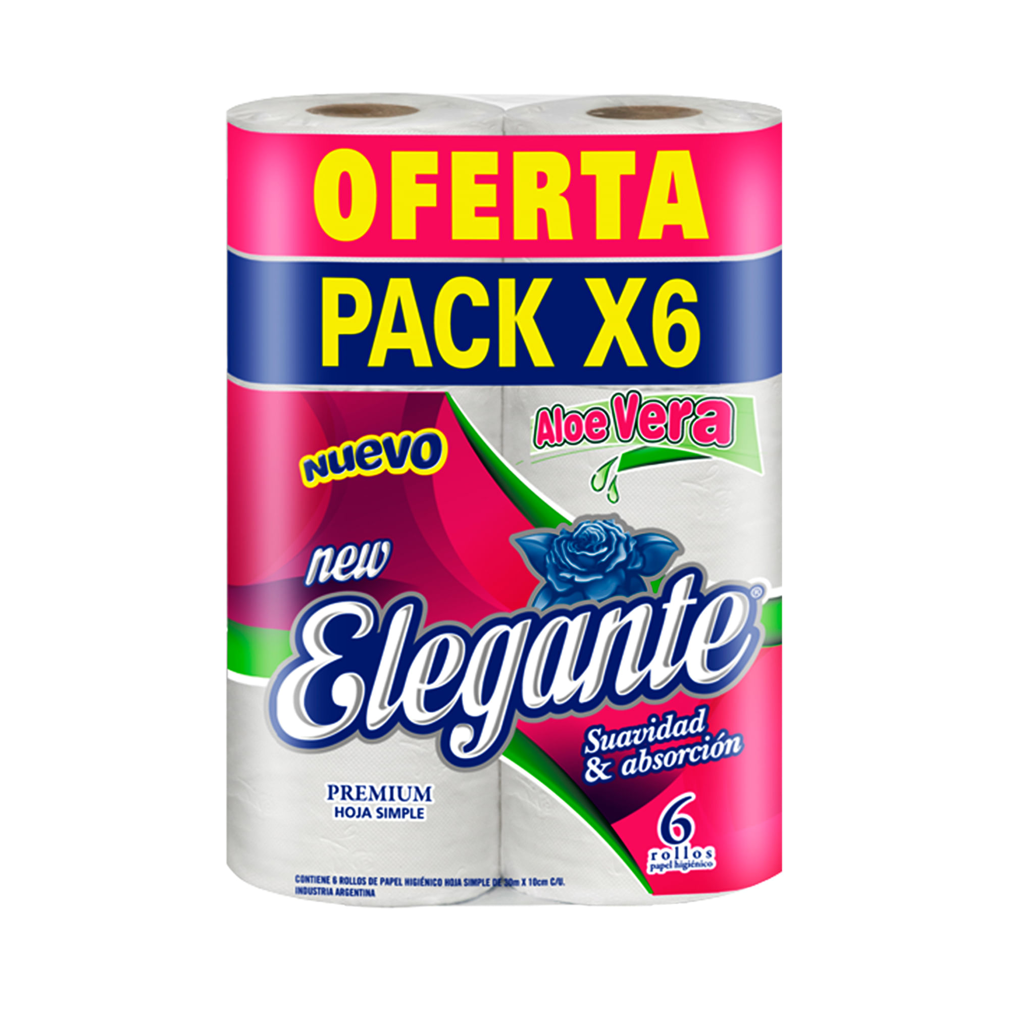 Papel Higiénico Elegante Aloe Vera 6x30mts