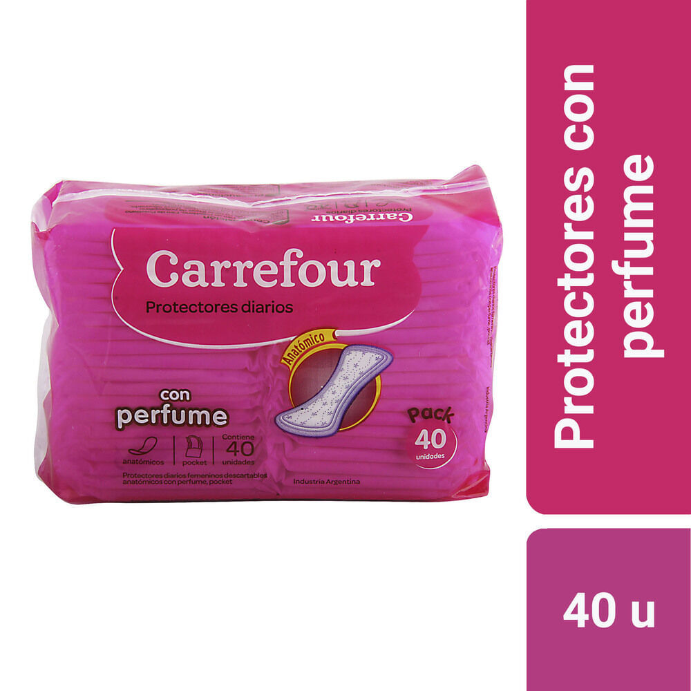 Protectores diarios Carrefour con perfume 40 u.