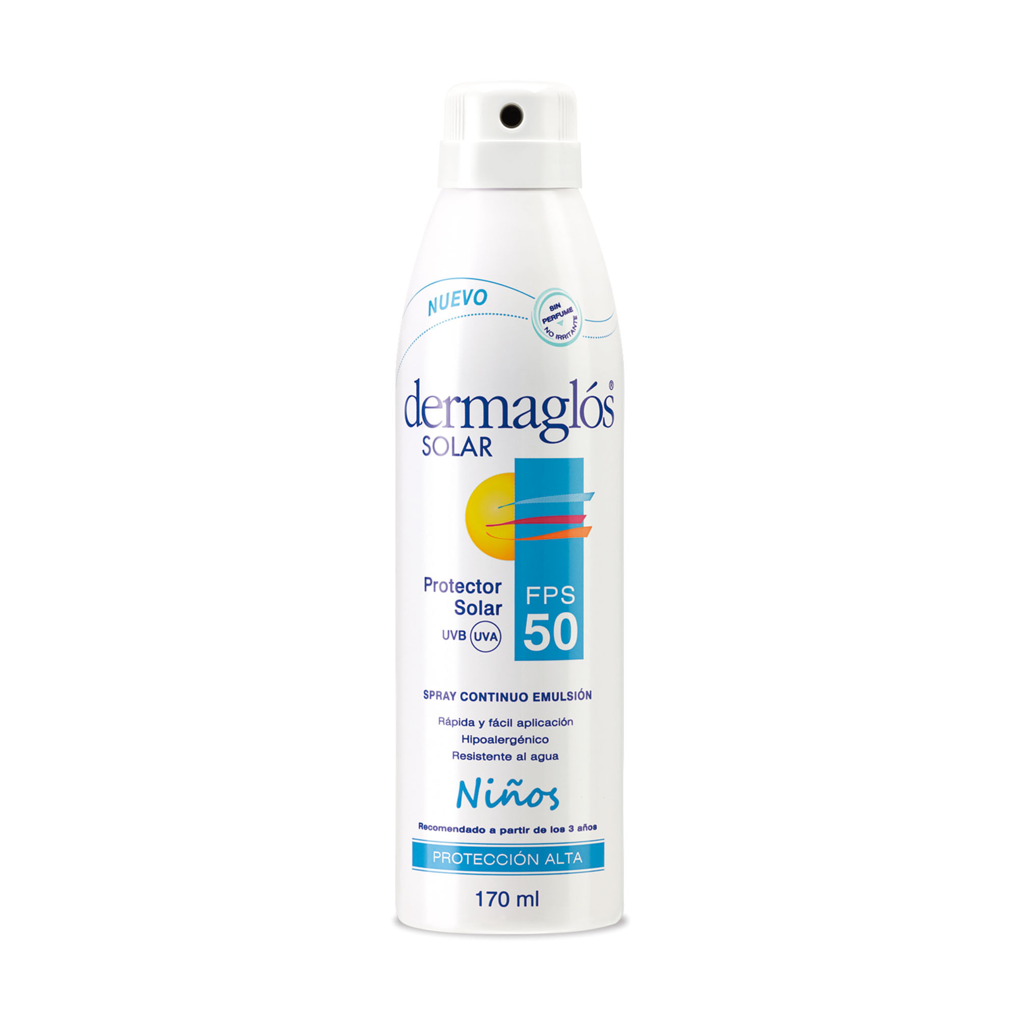 Protector Solar Niños Dermaglós Fps50 Spray Continuo X170ml