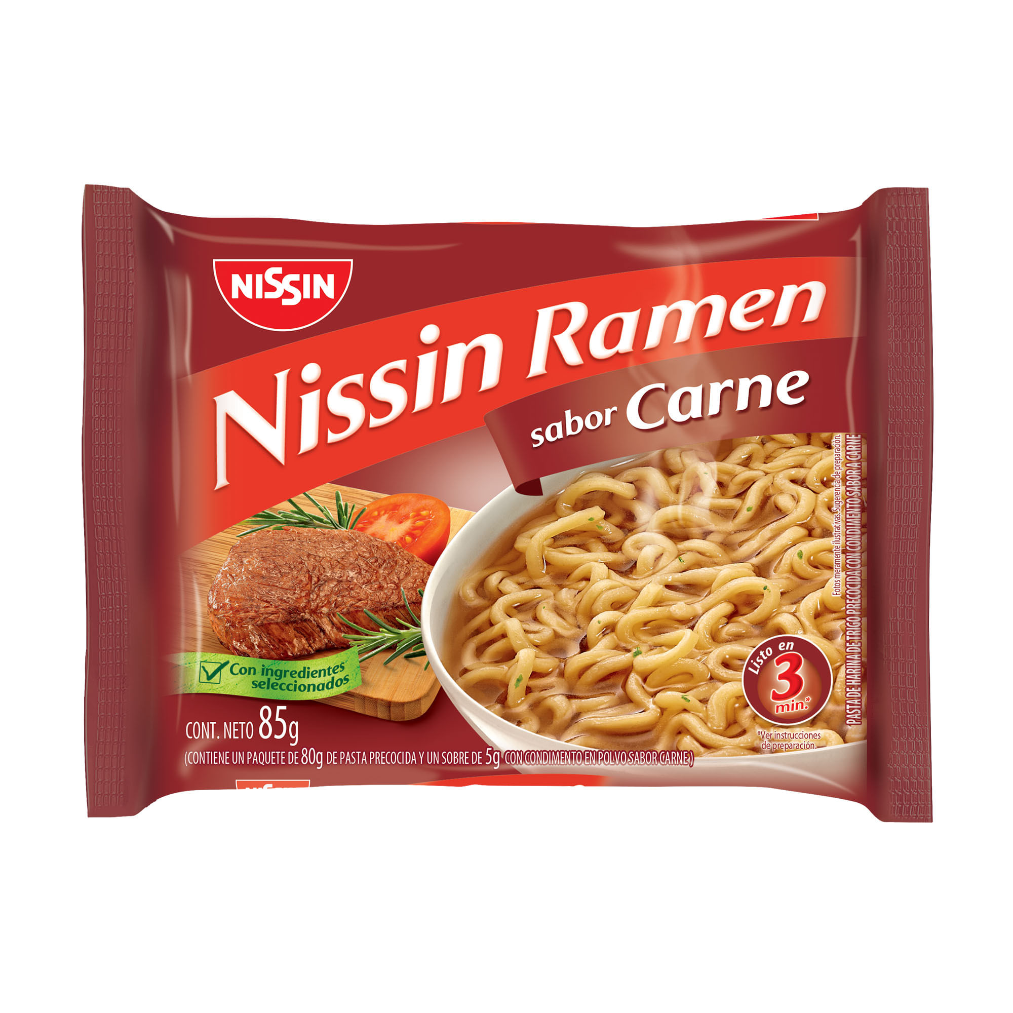 Ramen Nissin carne 85 g.