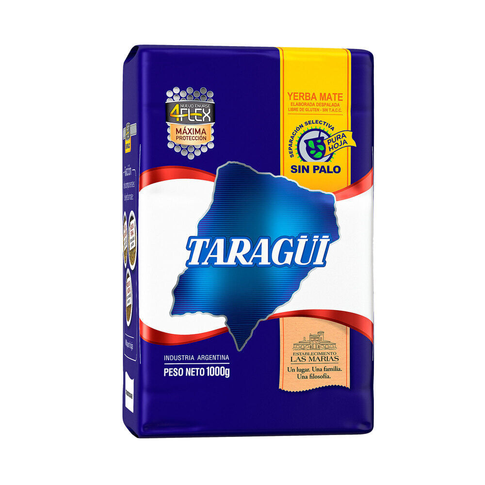 Yerba Mate Taragui 4flex Sin Palo 1kg