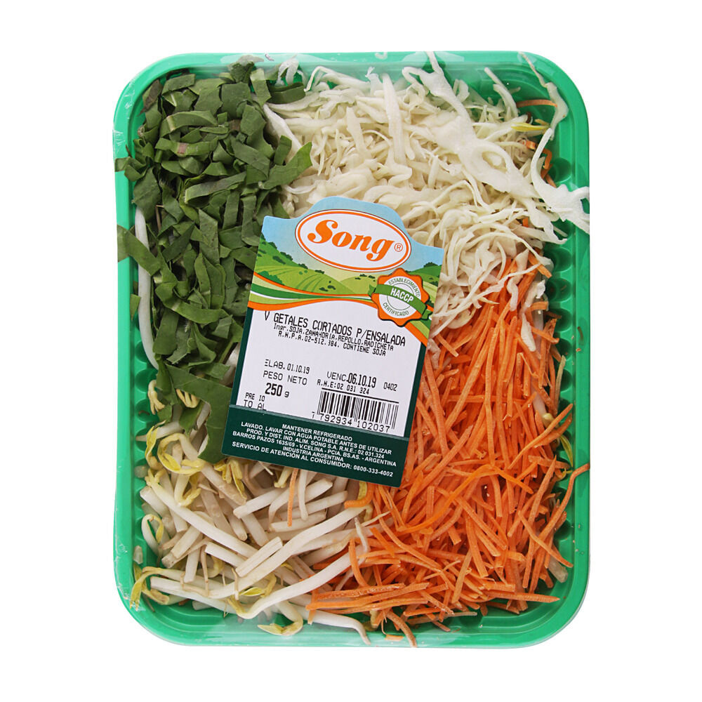 Ensalada soja zanahoria repollo y radicheta 250 g..