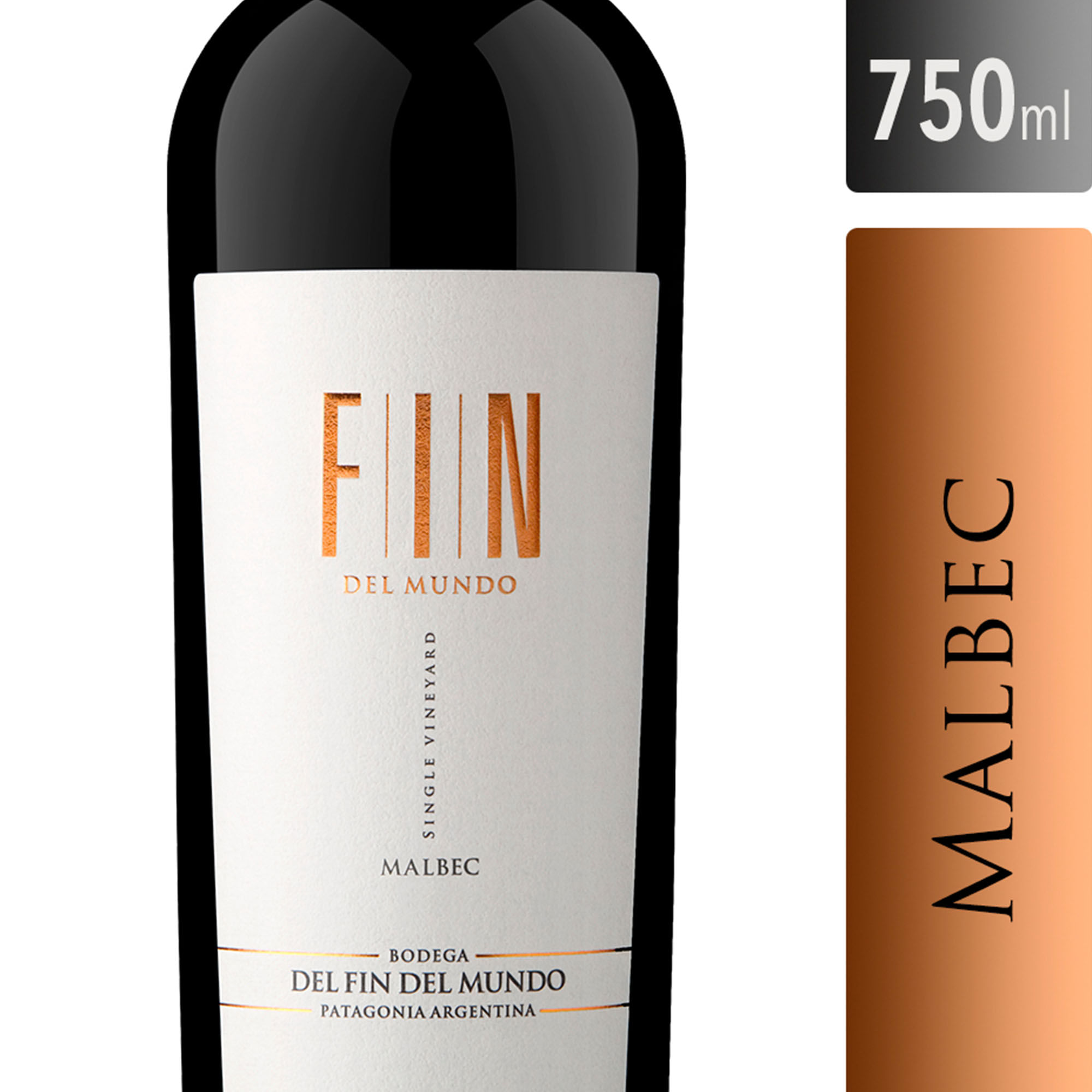 Vino tinto Del Fin Del Mundo malbec 750 cc.