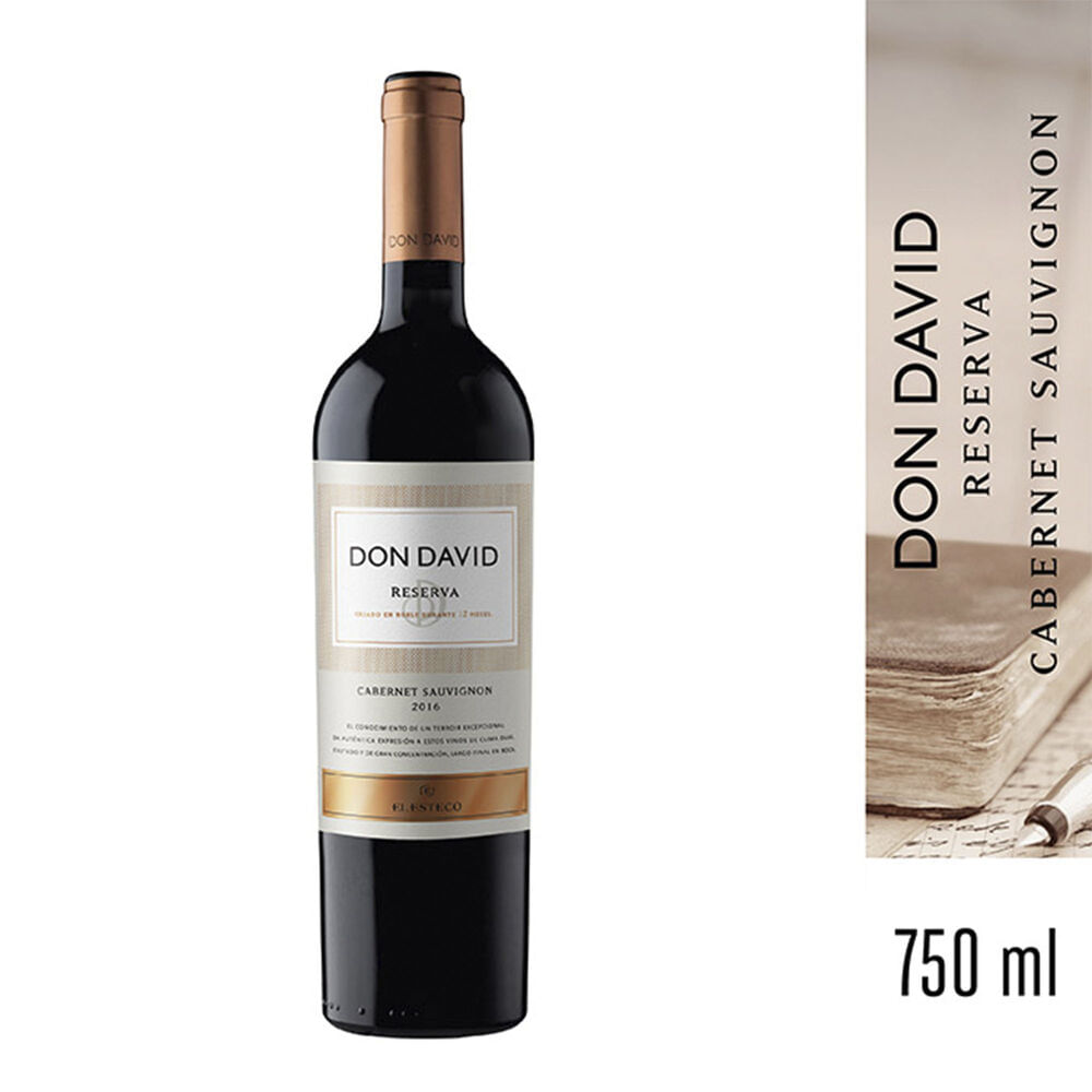 Vino tinto Cabernet Sauvignon Don David reserva 750 ml