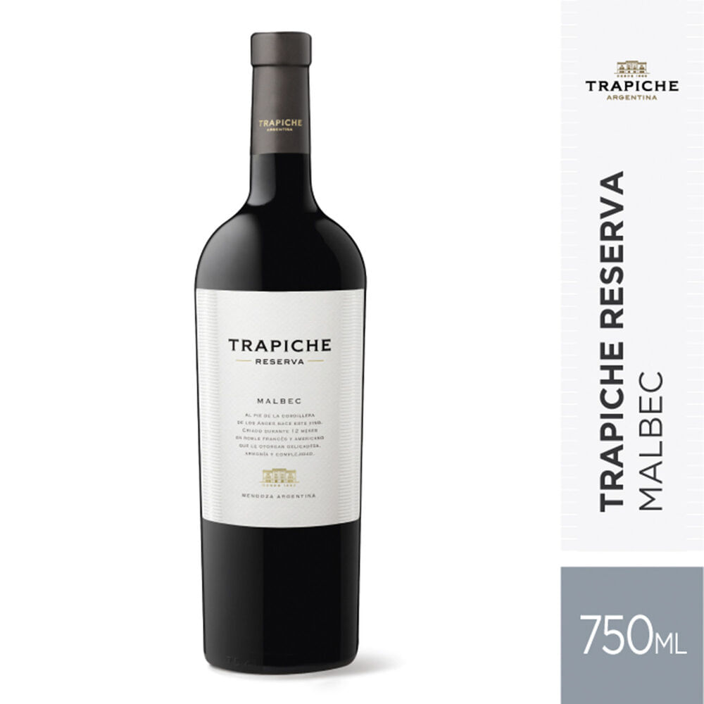Vino tinto Malbec Trapiche Reserva 750 ml