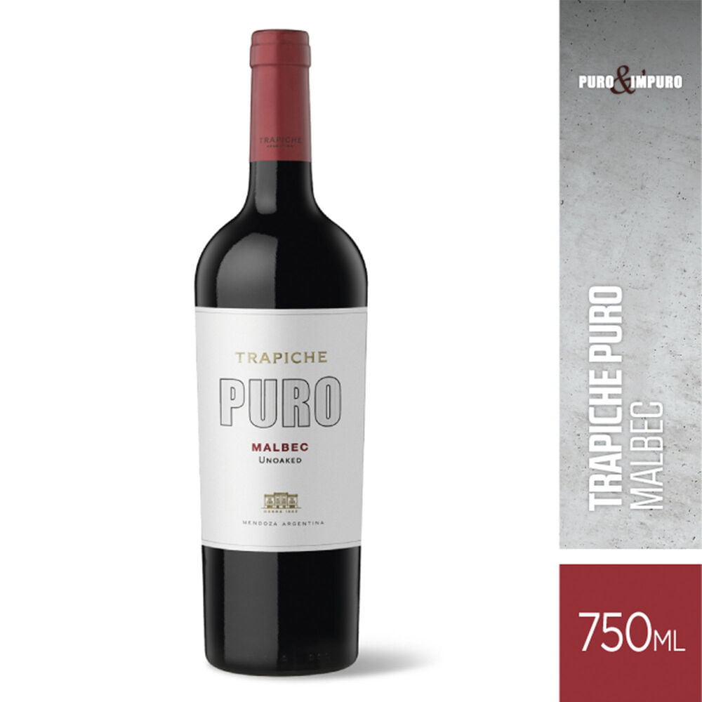 Vino tinto Malbec puro Trapiche 750 ml