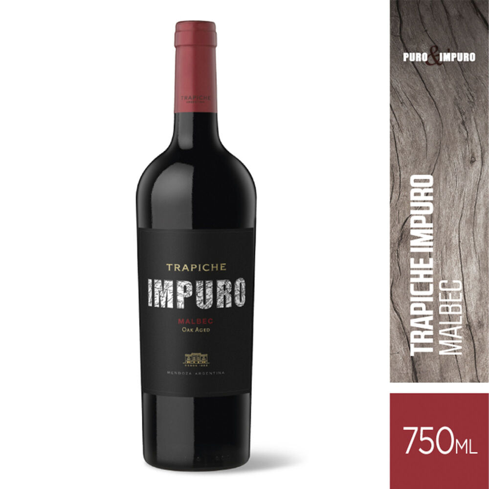 Vino tinto Malbec Trapiche impuro 750 ml