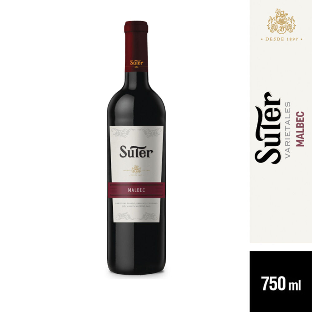 Vino tinto Malbec Suter 750 ml