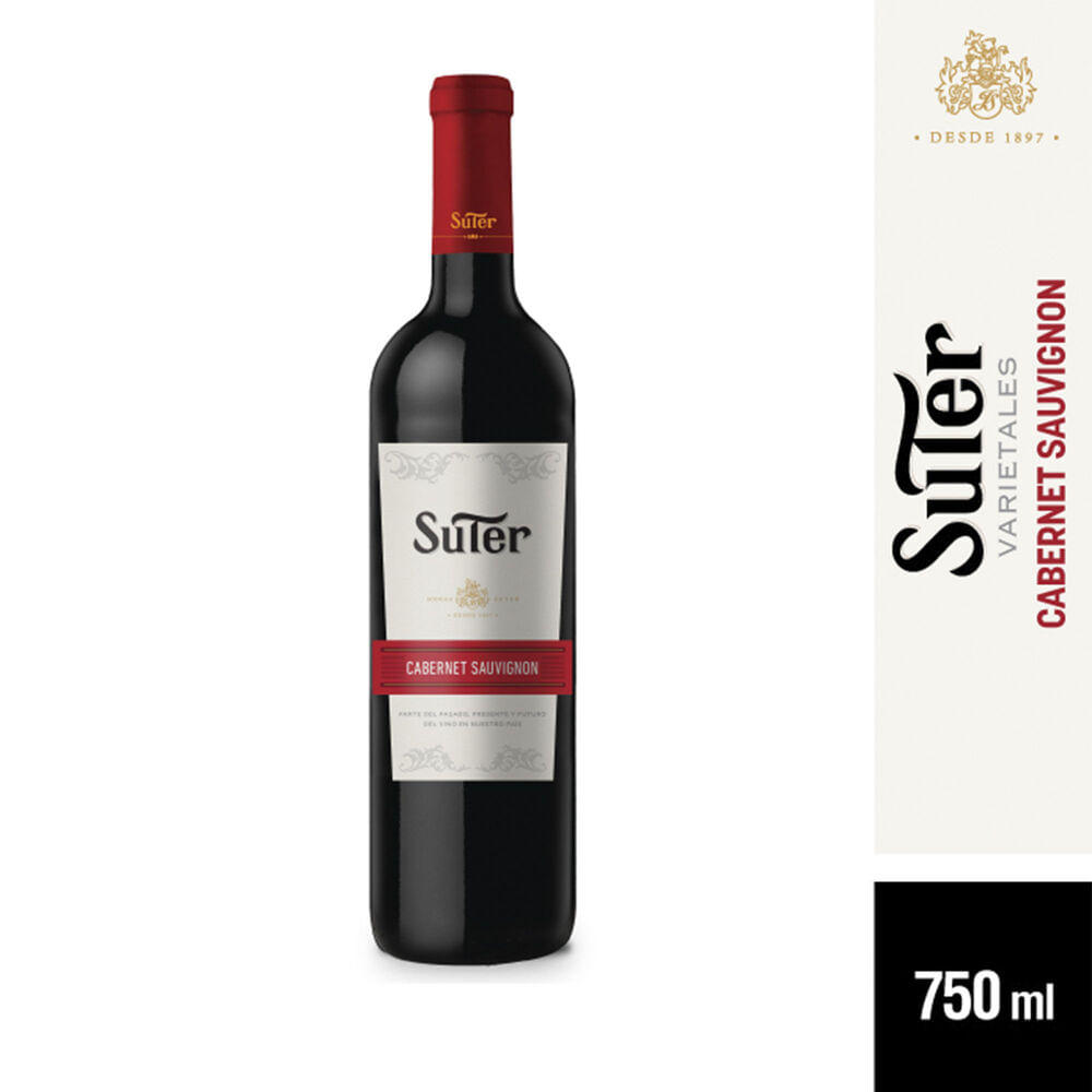 Vino tinto Cabernet Sauvignon Suter 750 ml