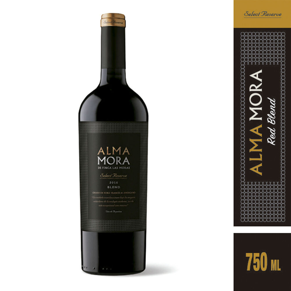 Vino tinto Blend Alma Mora Reserva 750 ml
