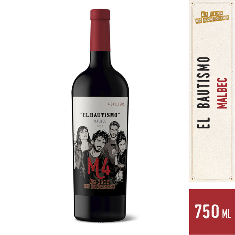 Vino tinto fino Malbec El Bautismo 750 ml