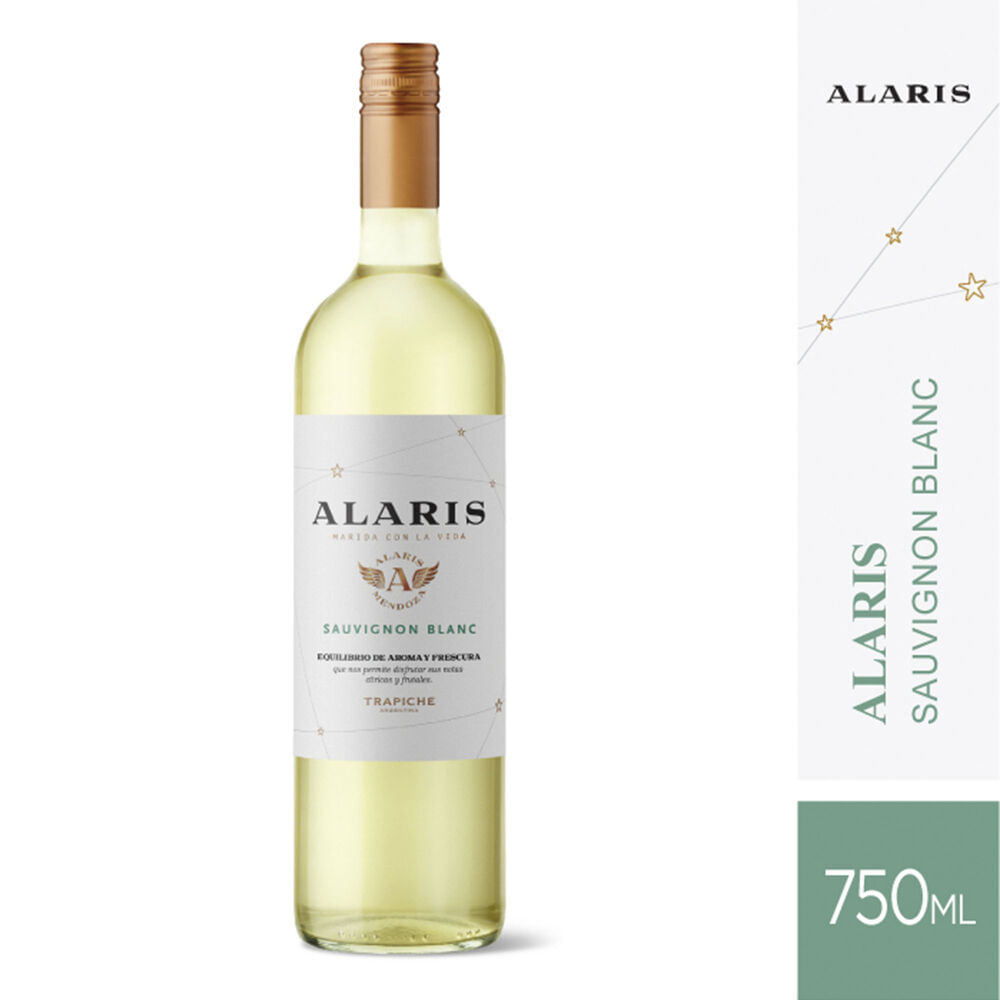 Vino blanco Sauvignon Blanc Alaris 750 ml