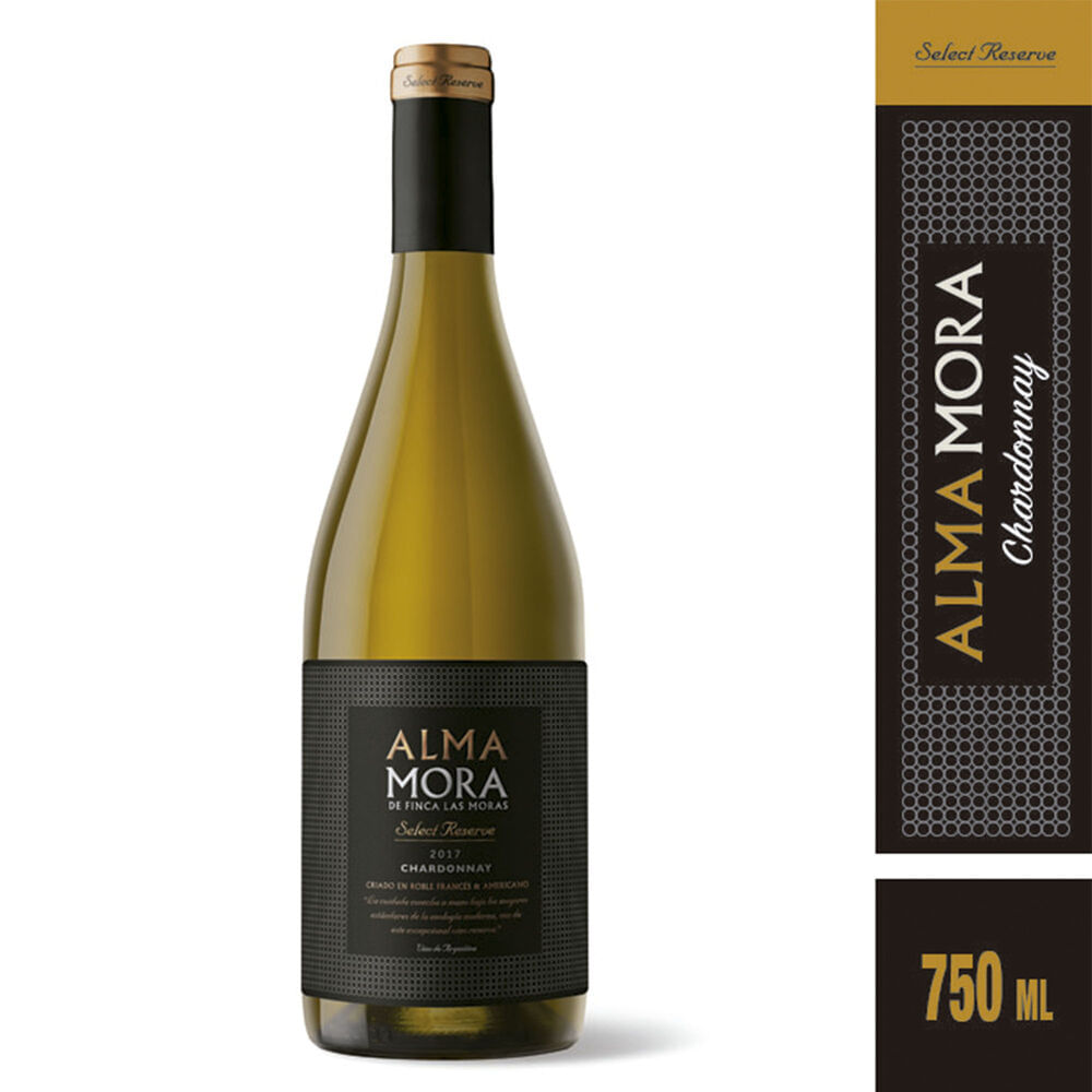 Vino blanco Chardonnay Alma Mora reserva 750 ml