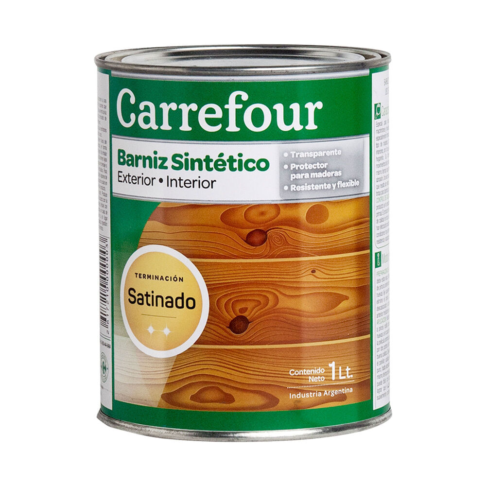 Barniz sintético Carrefour satinado 1 l.