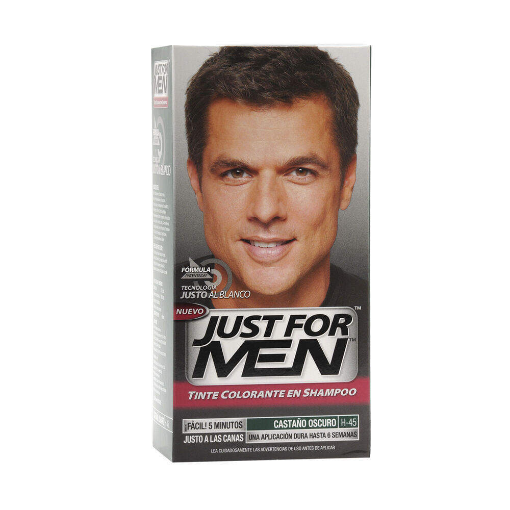 Tinte colorante en shampoo Just For Men castaño oscuro 60 cc.