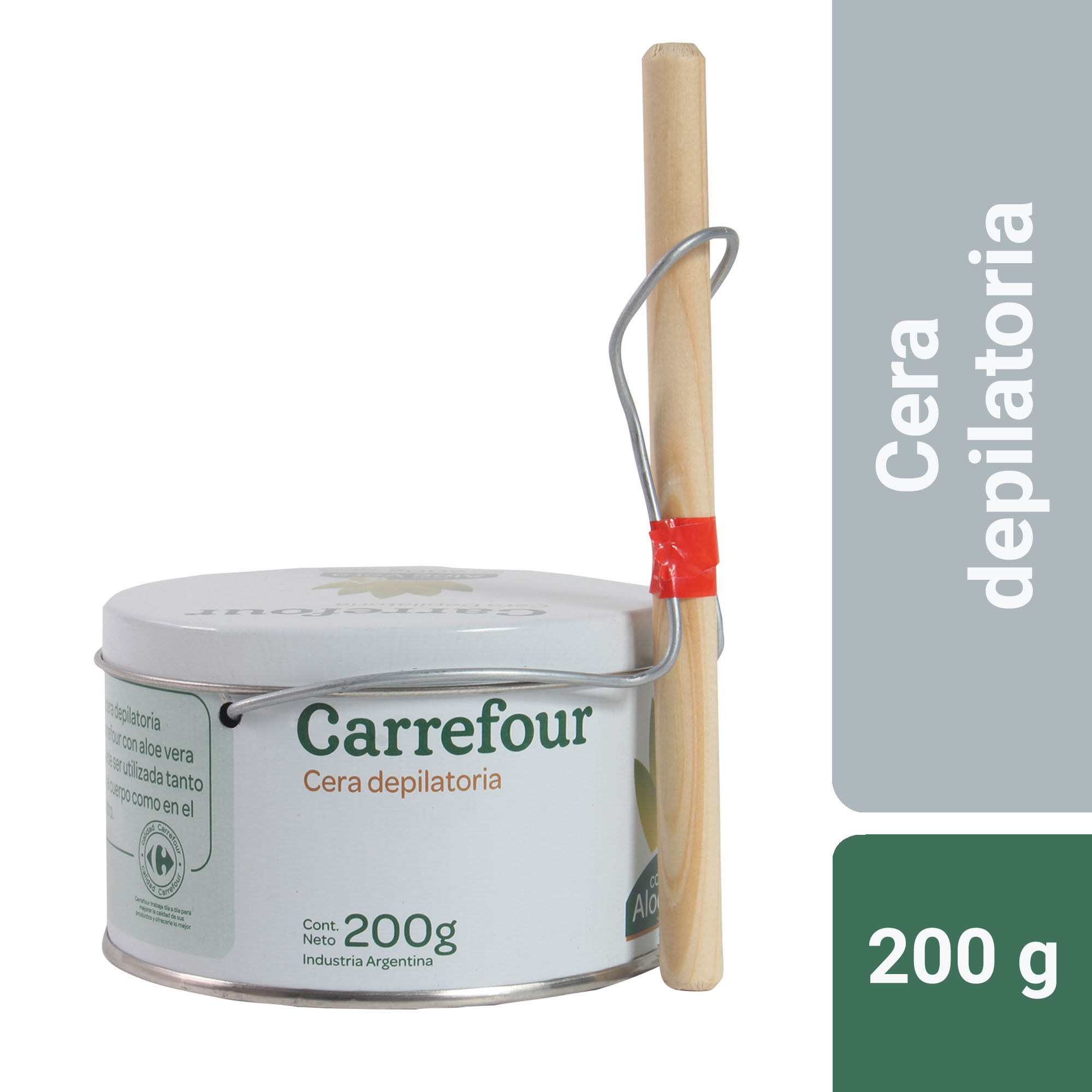Cera depilatoria Carrefour aloe vera 200 g.