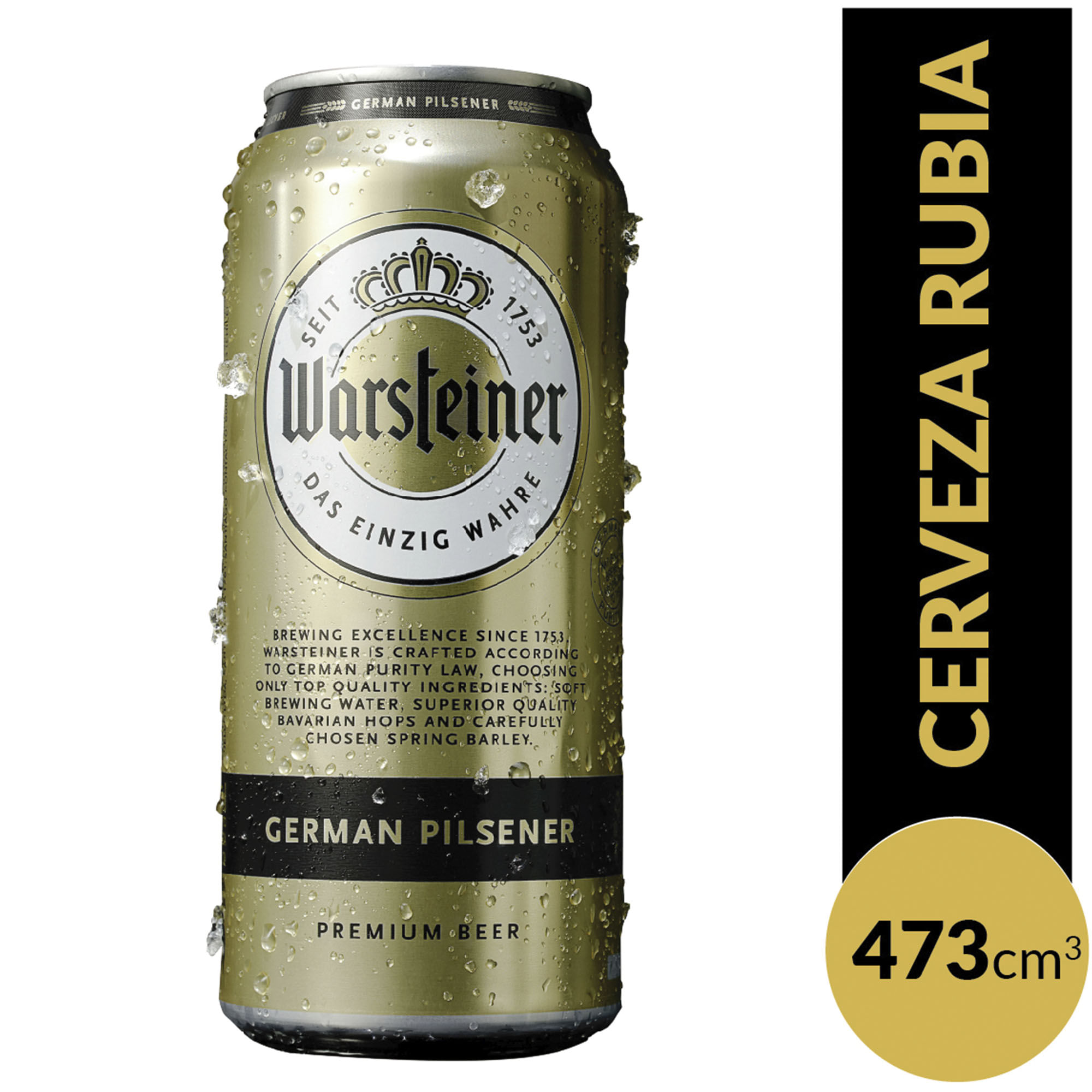 Cerveza Rubia Warsteiner 473 Ml