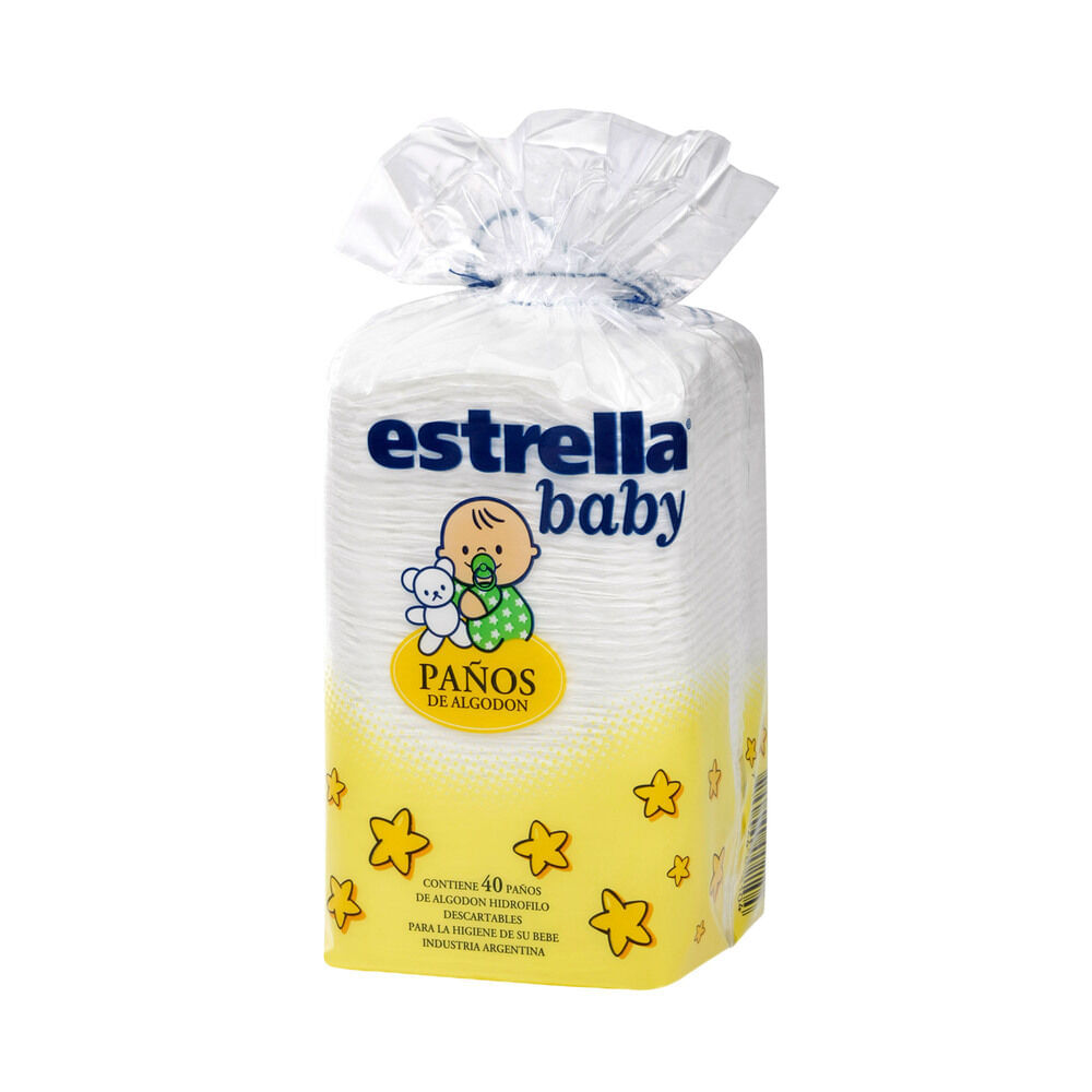 Algodón Estrella Baby en paños 40 u.