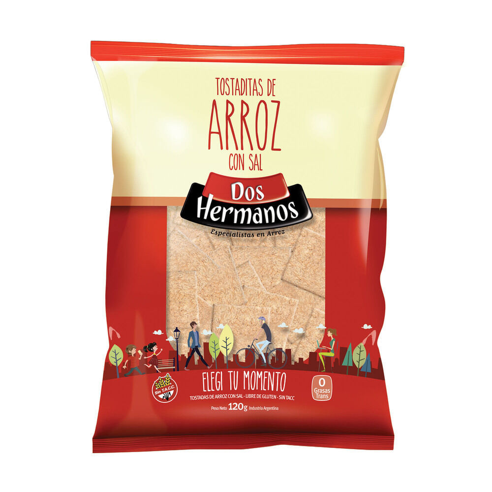 Tostadas De Arroz Dos Hermanos Saladas X 120 Gr
