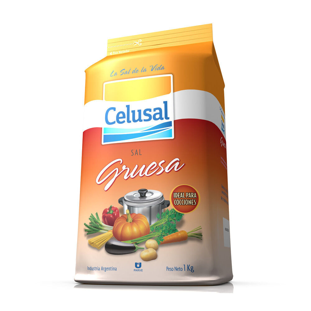 Sal gruesa Celusal paquete 1 kg.